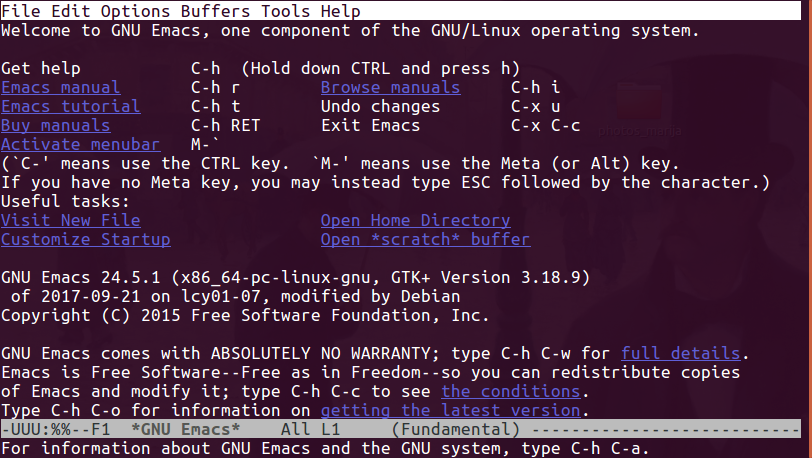 emacs screenshot